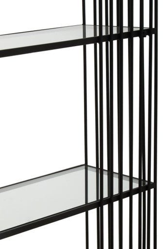Trento Five Tier Black Bookshelf