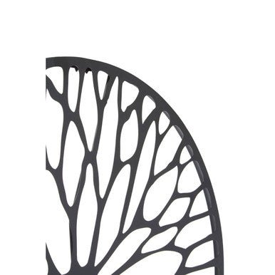 Trento Large Black Floral Design Wall Art