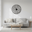 Trento Large Black Floral Design Wall Art