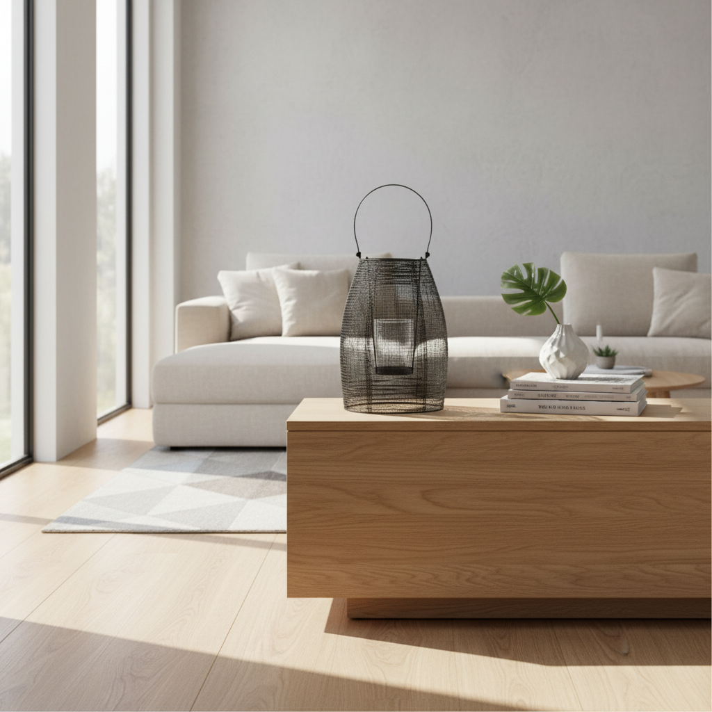 Trento Black Finish Small Lantern