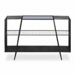 Trento Console Table With Grey Glass Top