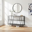 Trento Console Table With Grey Glass Top