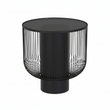 Trento End Table With Black Glass Top