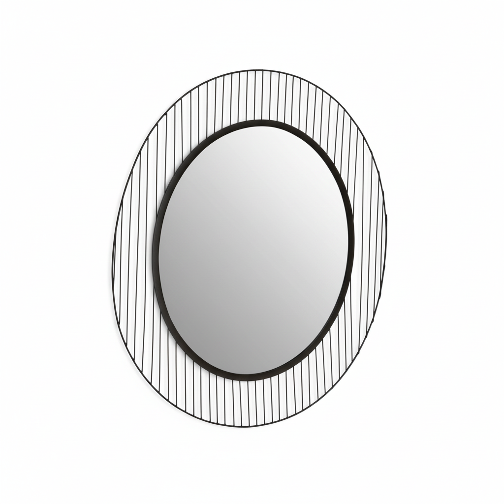 Trento Linear Lines Frame Wall Mirror