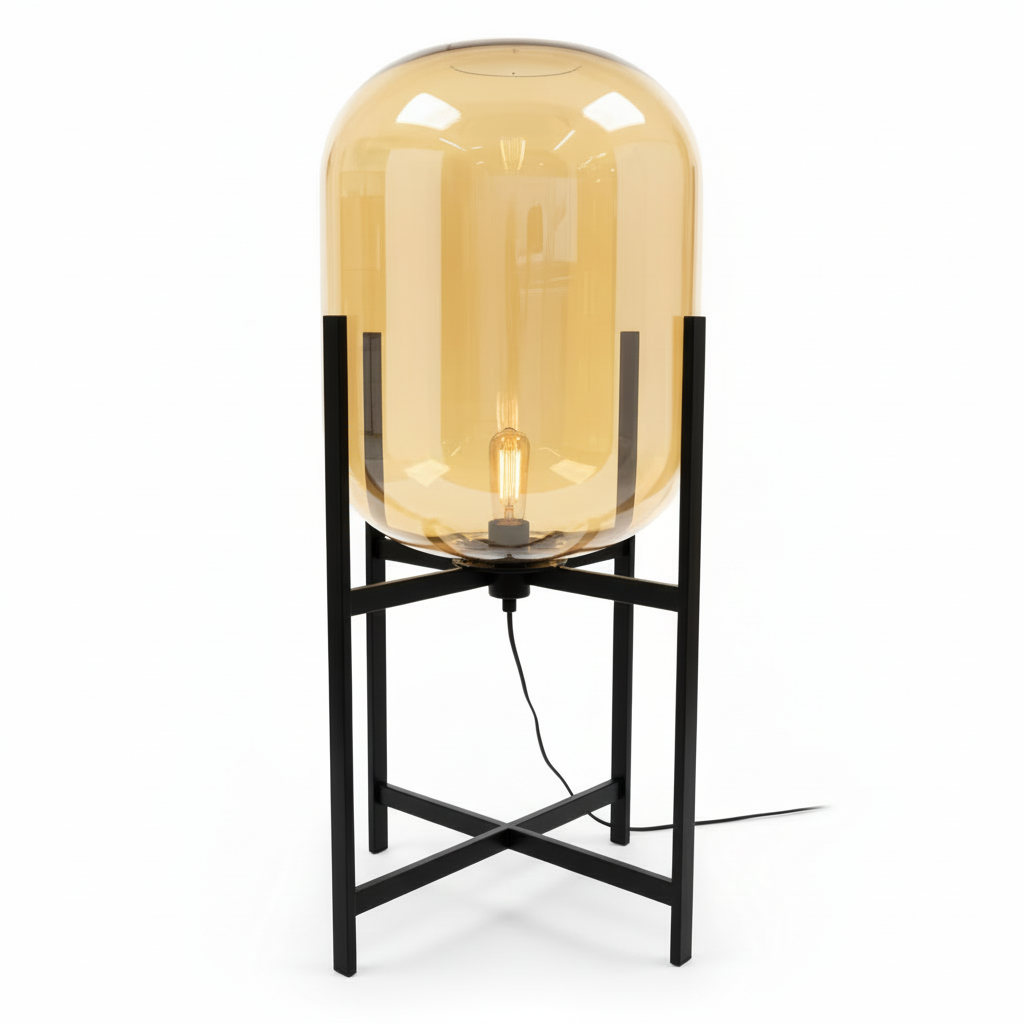 Trieste Champagne Glass Floor Lamp