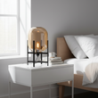 Trieste Matte Black and Glass Table Lamp