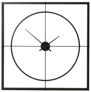 Trinity Black Finish Wall Clock
