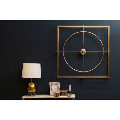 Trinity Gold Finish Metal Wall Clock