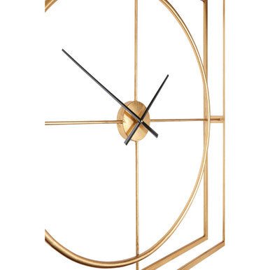 Trinity Gold Finish Metal Wall Clock