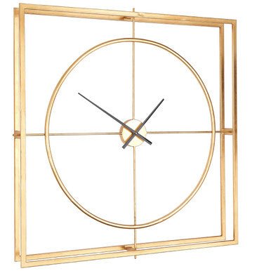 Trinity Gold Finish Metal Wall Clock