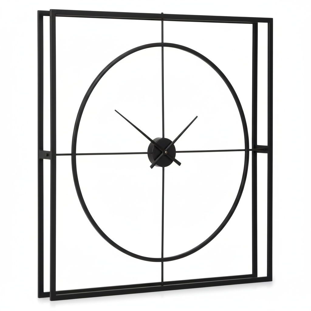 Trinity Black Finish Wall Clock