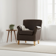 Trinity Brown Leather Effect Armchair