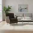 Trinity Brown Leather Effect Armchair