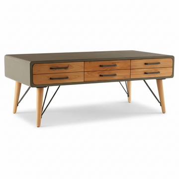 Trinity Coffee Table With Six Drawers