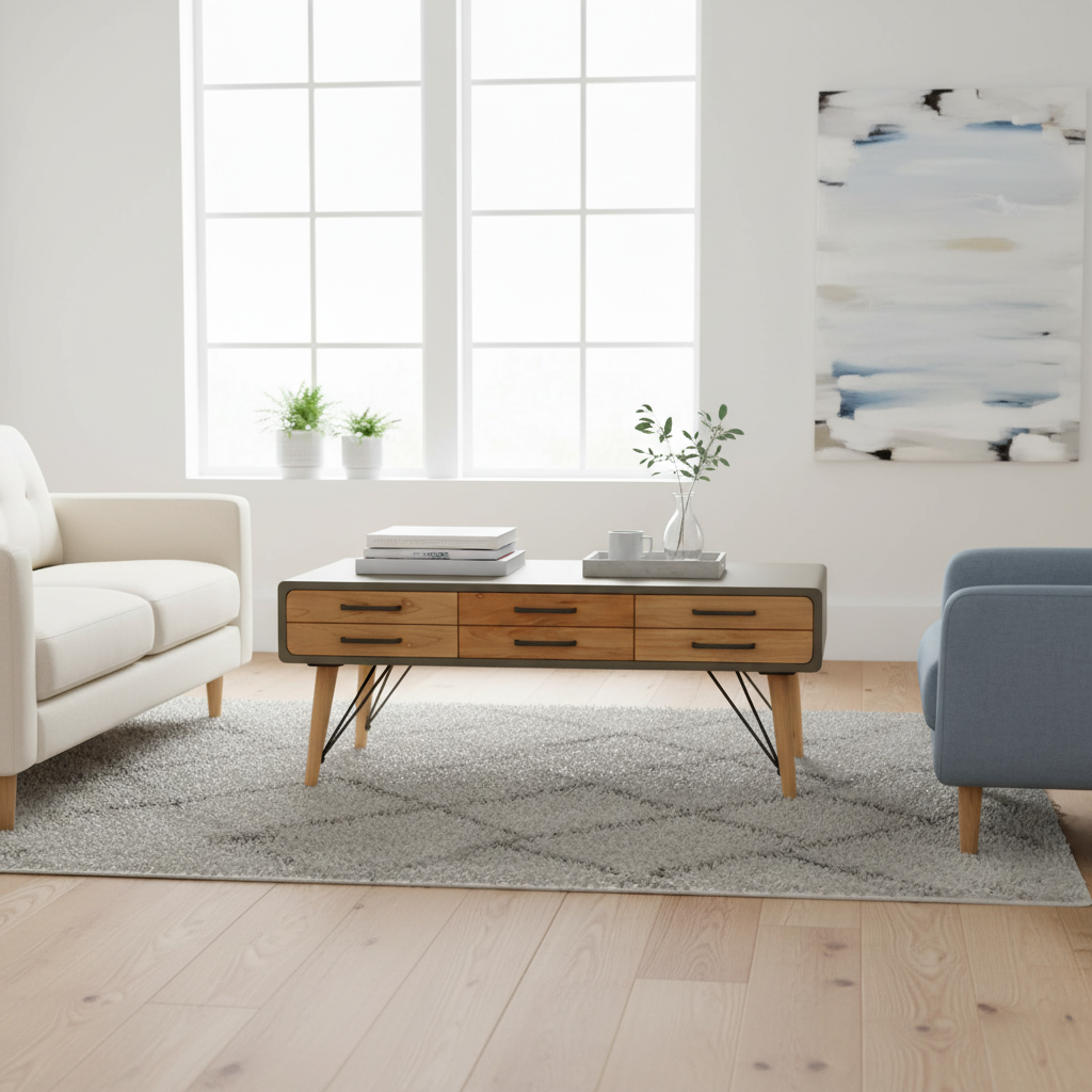 Trinity Coffee Table With Six Drawers