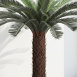 Tropical artificial palm tree, large palm branch, palm leaf, potted plant, family living room, office, hotel decoration