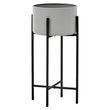 Trosa Large Grey And Black Floor Standing Planter