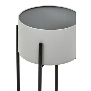 Trosa Large Grey And Black Floor Standing Planter