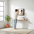 Trosa Medium Black Wall Mirror With Gold Edge
