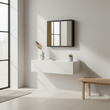 Trosa Medium Black Wall Mirror With Gold Edge