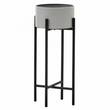 Trosa Small Grey And Black Floor Standing Planter