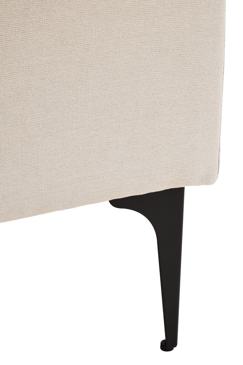 Troyes Cream Three Seat Right Chaise Sofa