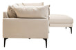 Troyes Cream Three Seat Right Chaise Sofa