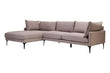 Troyes Grey Three Seat Left Chaise Sofa