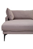 Troyes Grey Three Seat Left Chaise Sofa