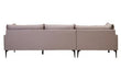 Troyes Grey Three Seat Left Chaise Sofa