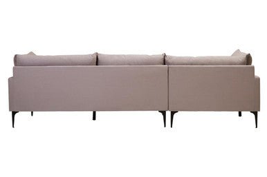 Troyes Grey Three Seat Left Chaise Sofa