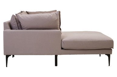 Troyes Grey Three Seat Left Chaise Sofa