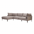 Troyes Grey Three Seat Left Chaise Sofa