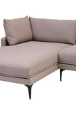Troyes Grey Three Seat Left Chaise Sofa