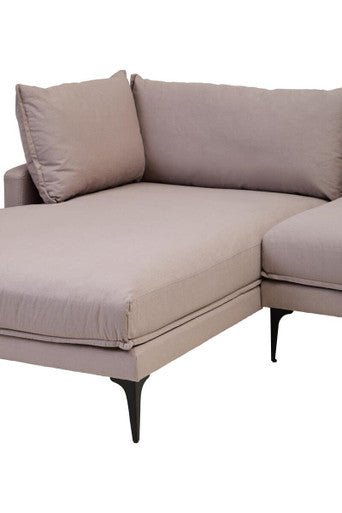 Troyes Grey Three Seat Left Chaise Sofa