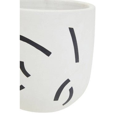 Tundra Black And White Planter