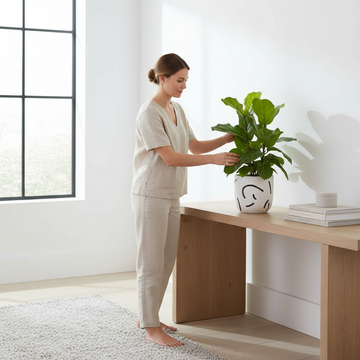 Tundra Black And White Planter