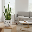 Tundra Black And White Planter