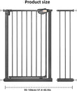 UBRAVOO Baby Gate for Doors and Stairs, Height 100 cm, Safety Pet Gate, Automatic Closure, Triple Locking