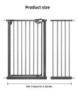 UBRAVOO Baby Gate for Doors and Stairs, Height 100 cm, Safety Pet Gate, Automatic Closure, Triple Locking
