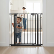 UBRAVOO Baby Gate for Doors and Stairs, Height 100 cm, Safety Pet Gate,  Automatic Closure, Triple Locking