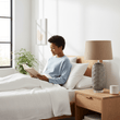 Udele Table Lamp With Brown Linen Shade