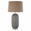 Udele Table Lamp With Brown Linen Shade