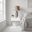 Udele Table Lamp With Brown Linen Shade