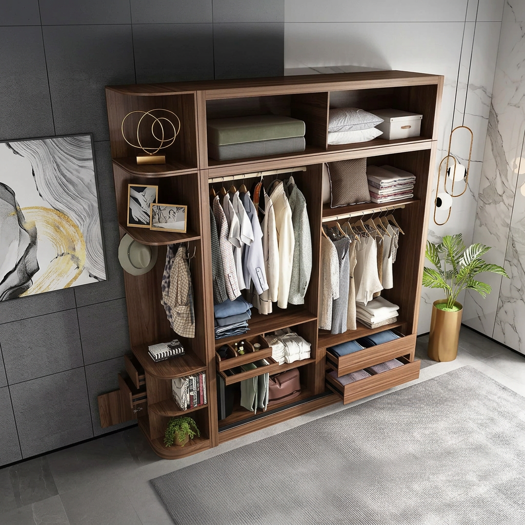 Ueda wardrobe original angled view, square extension