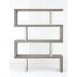 Ulmus Grey Elm Wood 4 Tier Bookshelf
