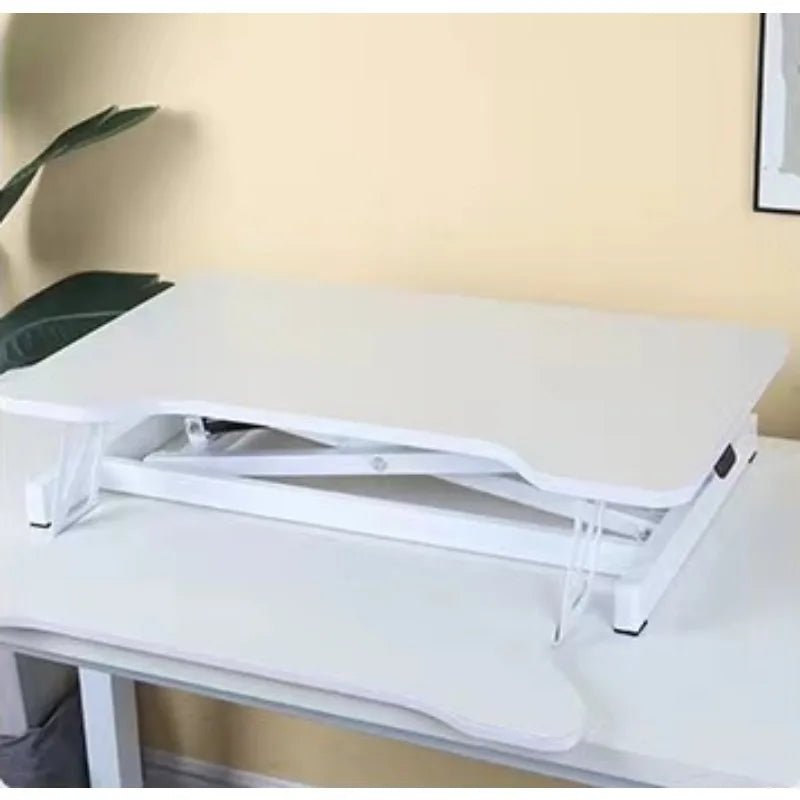 Ultra - Slim Single Top Height Adjustable Standing Desk Riser, Compact Sit Stand Desktop Converter for Monitor or Laptop