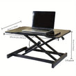 Ultra - Slim Single Top Height Adjustable Standing Desk Riser, Compact Sit Stand Desktop Converter for Monitor or Laptop