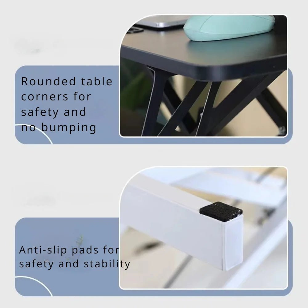 Ultra - Slim Single Top Height Adjustable Standing Desk Riser, Compact Sit Stand Desktop Converter for Monitor or Laptop