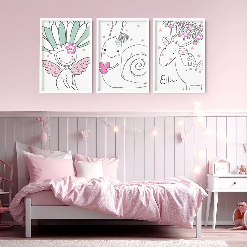 Unicorn name Wall art for Nursery